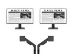 2x BenQ GW2491 Monitor 60,5 cm (23,8 Zoll) + BenQ Ergo Arm BDH01