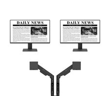 2x BenQ GW2491 Monitor 60,5 cm (23,8 Zoll) + BenQ Ergo Arm BDH01