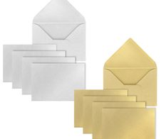 ÖKI Briefumschläge gold/silber DIN B6 nassklebend ohne Fenster