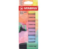 STABILO BOSS MINI Pastellove Textmarker farbsortiert 2.0 - 5.0 mm Schreibfarbe: Mehrfarbig
