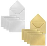 ÖKI Briefumschläge gold/silber DIN C7 nassklebend ohne Fenster