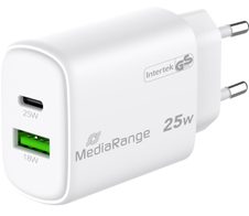 MediaRange GaN Ladeadapter 25W weiß