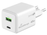 MediaRange GaN Ladeadapter 45W weiß