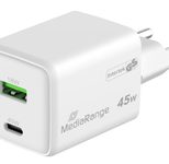 MediaRange GaN Ladeadapter 45W weiß
