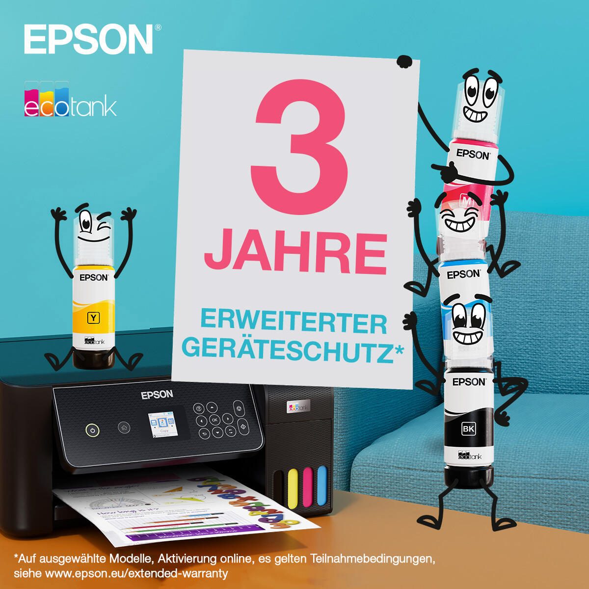 Epson EcoTank ET-3850 A4-Tintentank-Multifunktionsdrucker