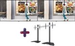 LG 2x 49XS2E-B Digital Signage Schaufenster Displays 124,5cm 49 Zoll + Neomounts NMPRO-S21 Dual Standfuß