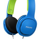 Philips Kids SHK2000BL kabelgebundene On-Ear Kopfhörer für Kinder, blau/grün