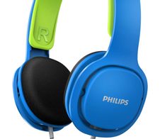 Philips Kids SHK2000BL kabelgebundene On-Ear Kopfhörer für Kinder, blau/grün