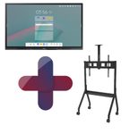 Samsung Flip WA75C Smart Signage Touch Display 189 cm 75 Zoll +Peerless-AV Paramount PR565 mobiler Rollwagen