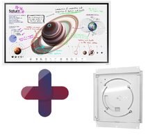 Samsung Flip Pro WM55B Flipchart 138,7 cm 55 Zoll inkl. HAGOR WH SA Flip neig- und drehbare Wandhalterung