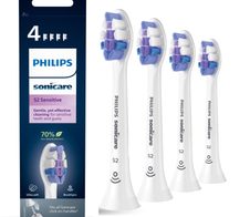 Philips Sonicare S2 Sensitive HX6054 Austausch-Bürstenkopf, 4 St