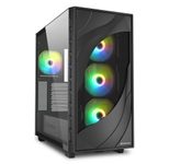 Sharkoon PC Gehäuse Rebel C80G RGB ATX schwarz