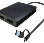 I-TEC USB-A/USB-C Dual 4K/60Hz DisplayPort Video Adapter