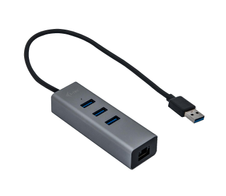 I-TEC USB-A Metal Hub 3 Port mit Giga Ethernet Adapter