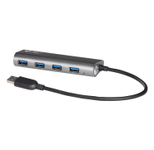 I-TEC USB-A Metal Charging HUB 4 Port mit externem Netzadapter