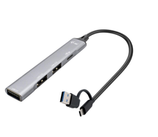 I-TEC USB-A/USB-C Metal Hub 4 Port