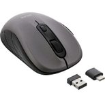 InLine Maus 3-in-1, Bluetooth + 2x 2.4GHz Funk, 5 Tasten, optisch, grau/schwarz