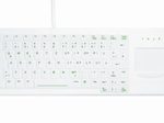 Active Key AK-C4400 Hygiene-Tastatur mit TouchPad  - Deutsch - Weiß