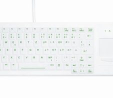 Active Key AK-C4400 Hygiene-Tastatur mit TouchPad  - Deutsch - Weiß