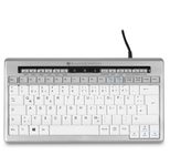 BakkerElkhuizen S-board 840 kabelgebundene Tastatur - QWERTZ DE - hellgrau, weiß