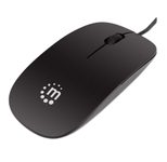 Manhattan Optische Slim kabelgebundene Maus, schwarz