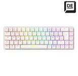 Sharkoon PureWriter W65 Tastatur Black Kailh Brown - DE Layout, Weiß