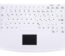 Active Key AK-4450 Hygiene-Tastatur mit Touchpad - QWERTZ Deutsch - Weiß