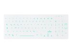 Active Key AK-CB7012 Hygiene Tastatur mit Beleuchtung - QWERTZ Deutsch - Weiß