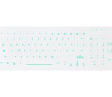 Active Key AK-CB7012 Hygiene Tastatur mit Beleuchtung - QWERTZ Deutsch - Weiß