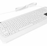 KeySonic KSK-6231INEL kabelgebundene Hygienetastatur mit Touchpad - QWERTZ DE - weiß