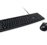 Equip 245200 Tastatur Maus Set USB QWERTZ Deutsch Schwarz
