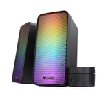 Trust Gaming GXT 611 Wezz Beleuchtetes 2.0 RGB-Lautsprecherset - Schwarz
