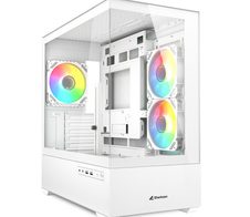 Sharkoon PC Gehäuse MK6 RGB White Micro-ATX weiß