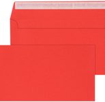 ÖKI Briefumschlag rot DIN lang ohne Fenster haftklebend 25 St.