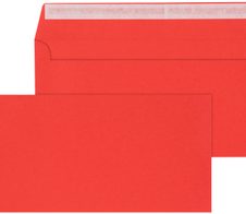 ÖKI Briefumschlag rot DIN lang ohne Fenster haftklebend 25 St.