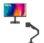 BenQ DesignVue PD2706QN Grafik Monitor 68,58 cm (27 Zoll) + BenQ Ergo Arm BSH01
