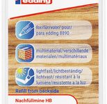 edding 8891 Bleistiftminen für Zimmermannsbleistift mit Druckmechanismus 2.0 - 5.0 mm grau