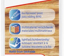 edding 8891 Bleistiftminen für Zimmermannsbleistift mit Druckmechanismus 2.0 - 5.0 mm grau