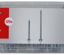 fischer Holzschrauben-Sortiment Mini FixTainer PowerFast II - BC 125-teilig