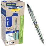 PILOT B2P „Bottle 2 Pen“ ECOBALL XB Kugelschreiber transparent 0.34 mm Schreibfarbe: Schwarz, 10 St. + GRATIS 5 Kugelschreiberminen
