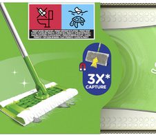 Swiffer DRY KIT 1 Bodenwischer + 8 trockene Bodentücher CLEAN & FRESH + 3 feuchte Bodentücher