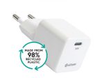 eSTUFF INFINITE USB-C Charger EU PD 30W GaN. - White - 98% Recycled Plastic