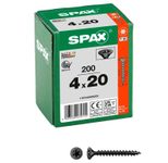 SPAX® Universalschrauben T20 4,0x20 schwarz 200 St.