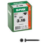 SPAX® Universalschrauben T10 3x16 schwarz 200 St.
