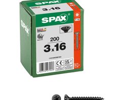 SPAX® Universalschrauben T10 3x16 schwarz 200 St.
