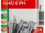 fischer DuoPower 8x40 S PH K Dübel mit Schrauben 8 x 40 mm, 8 Stück