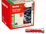 fischer DuoPower 10x50 S Dübel mit Schrauben 10 x 50 mm, 25 Stück