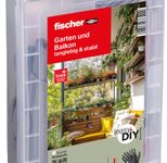 fischer Praktische Helfer - Garten Dübel- und Schrauben-Sortiment 71 Stück