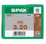 SPAX® Rückwandschrauben T10 3x20mm 300 St.