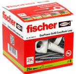 fischer EasyHook Loop - DuoPower 8x40 Dübel mit Schrauben 25 Stück